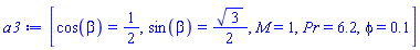 [cos(beta) = 1/2, sin(beta) = (1/2)*3^(1/2), M = 1, Pr = 6.2, phi = .1]