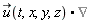 `#mover(mi("u"),mo("&rarr;"))`(t, x, y, z).%Nabla