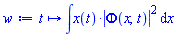 proc (t) options operator, arrow; int(x(t)*abs(Phi(x, t))^2, x) end proc