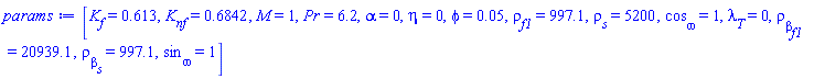 [K__f = .613, K__nf = .6842, M = 1, Pr = 6.2, alpha = 0, eta = 0, phi = 0.5e-1, rho__f1 = 997.1, rho__s = 5200, cos__omega = 1, lambda__T = 0, rho__beta__f1 = 20939.1, rho__beta__s = 997.1, sin__omega = 1]