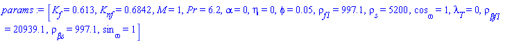 [K__f = .613, K__nf = .6842, M = 1, Pr = 6.2, alpha = 0, eta = 0, phi = 0.5e-1, rho__f1 = 997.1, rho__s = 5200, cos__omega = 1, lambda__T = 0, rho__beta__f1 = 20939.1, rho__beta__s = 997.1, sin__omega = 1]