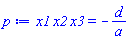 x1*x2*x3 = -d/a