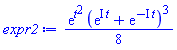(1/8)*exp(t^2)*(exp(I*t)+exp(-I*t))^3