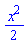 (1/2)*x^2