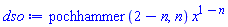 pochhammer(2-n, n)*x^(1-n)