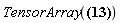 TensorArray(E[a, mu]*E[b, `~mu`] = Eta[a, b])