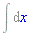 Int(``, x)