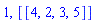 1, [[4, 2, 3, 5]]