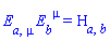 E[a, mu]*E[b, `~mu`] = Eta[a, b]