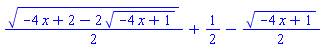 (1/2)*(-4*x+2-2*(-4*x+1)^(1/2))^(1/2)+1/2-(1/2)*(-4*x+1)^(1/2)