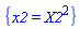 {x2 = X2^2}
