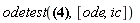 odetest({y(x) = (1/4)*ln(1+x)^2-ln(1+x)+1}, [ode, ic])
