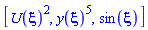[U(xi)^2, y(xi)^5, sin(xi)]