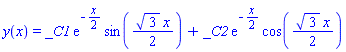 y(x) = _C1*exp(-(1/2)*x)*sin((1/2)*3^(1/2)*x)+_C2*exp(-(1/2)*x)*cos((1/2)*3^(1/2)*x)