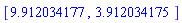 [9.912034177, 3.912034175]