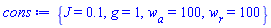 {J = .1, g = 1, w[a] = 100, w[r] = 100}
