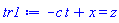 -c*t+x = z