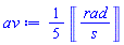 (1/5)*Units:-Unit(rad/s)