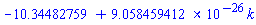 -10.34482759+0.9058459412e-25*k