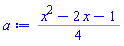 `%/`(x^2-2*x-1, 4)