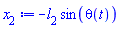 x[2] := -l[2]*sin(theta(t))