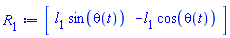 Vector[row](2, {(1) = l[1]*sin(theta(t)), (2) = -l[1]*cos(theta(t))})