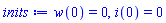 w(0) = 0, i(0) = 0