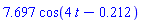 7.697*cos(4*t-.212)