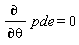 diff(pde, theta) = 0