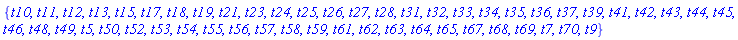 {t10, t11, t12, t13, t15, t17, t18, t19, t21, t23, t24, t25, t26, t27, t28, t31, t32, t33, t34, t35, t36, t37, t39, t41, t42, t43, t44, t45, t46, t48, t49, t5, t50, t52, t53, t54, t55, t56, t57, t58, t59, t61, t62, t63, t64, t65, t67, t68, t69, t7, t70, t9}