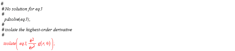 pdsolve(eq3); isolate(eq3, diff(g(r, theta), r, r))