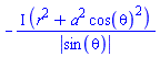 -I*(r^2+a^2*cos(theta)^2)/abs(sin(theta))