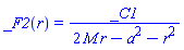 _F2(r) = _C1/(2*M*r-a^2-r^2)