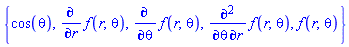 {cos(theta), diff(diff(f(r, theta), r), theta), diff(f(r, theta), r), diff(f(r, theta), theta), f(r, theta)}