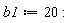 b1 := 20