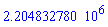 2204832.780