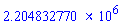 2204832.770