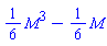(1/6)*M^3-(1/6)*M