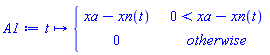 proc (t) options operator, arrow, function_assign; piecewise(0 < xa-xn(t), xa-xn(t), 0) end proc