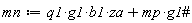 mn := b1*g1*q1*za+g1*mp