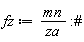 fz := mn/za