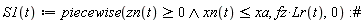 "S1(t):=piecewise(zn(t)>=0 and xn(t)<=xa,fz*Lr(t),0):#"