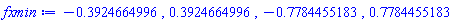-.3924664996, .3924664996, -.7784455183, .7784455183
