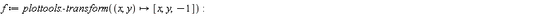 f := plottools:-transform(proc (x, y) options operator, arrow; [x, y, -1] end proc)