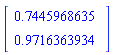Vector[column]([[.7445968635], [.9716363934]])