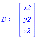 Vector(3, {(1) = x2, (2) = y2, (3) = z2})