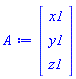 Vector(3, {(1) = x1, (2) = y1, (3) = z1})