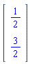 Vector(2, {(1) = 1/2, (2) = 3/2})