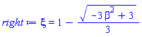 xi = 1-(1/3)*(-3*beta^2+3)^(1/2)