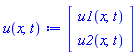 Vector(2, {(1) = u1(x, t), (2) = u2(x, t)})